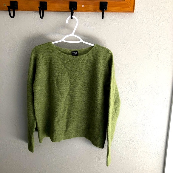 Eileen Fisher Sweaters - Eileen Fisher kid mohair green boxy sweater medium petite
